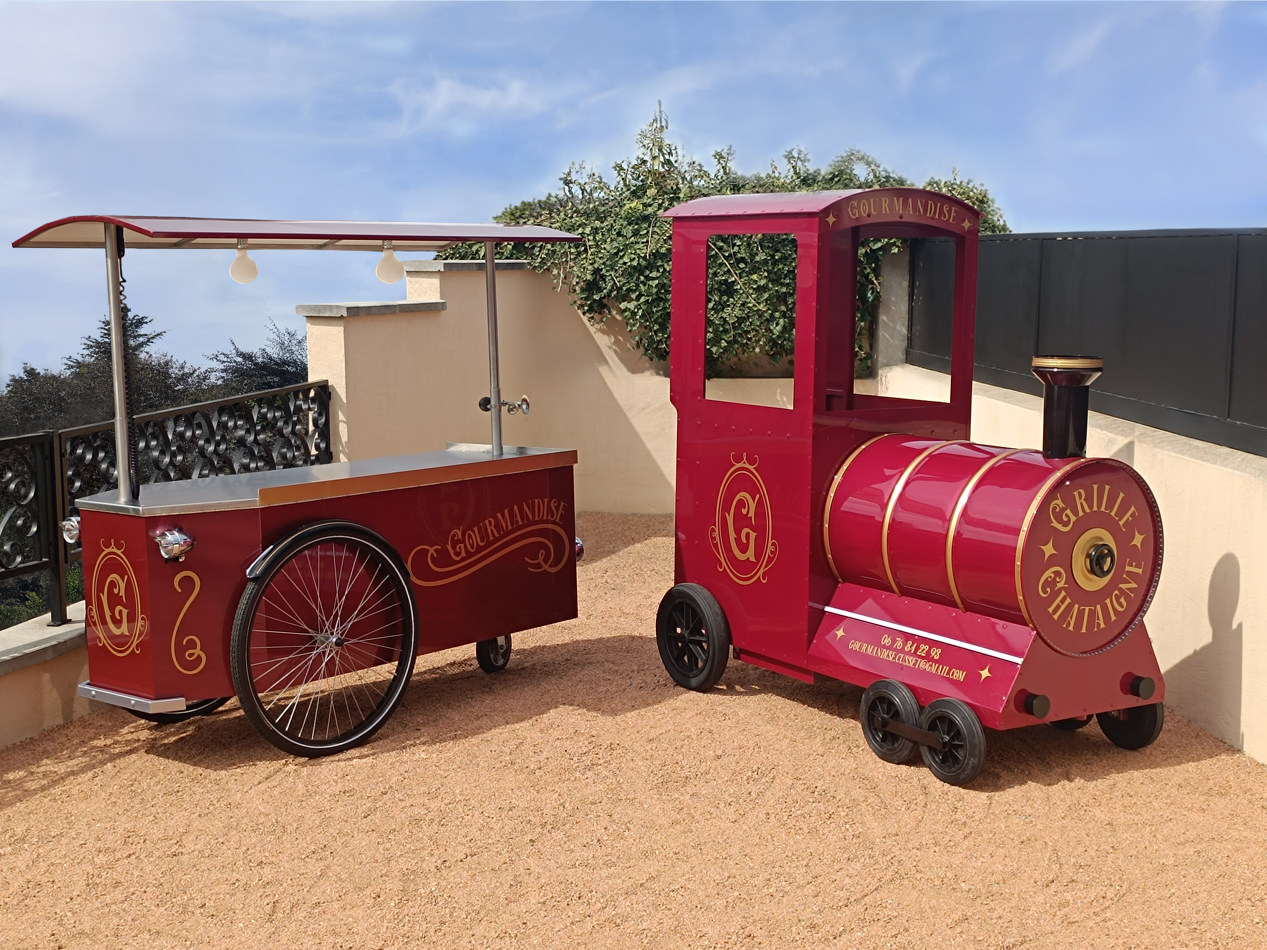 chariot et locomotive grilloire